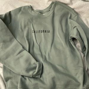 Green California crewneck